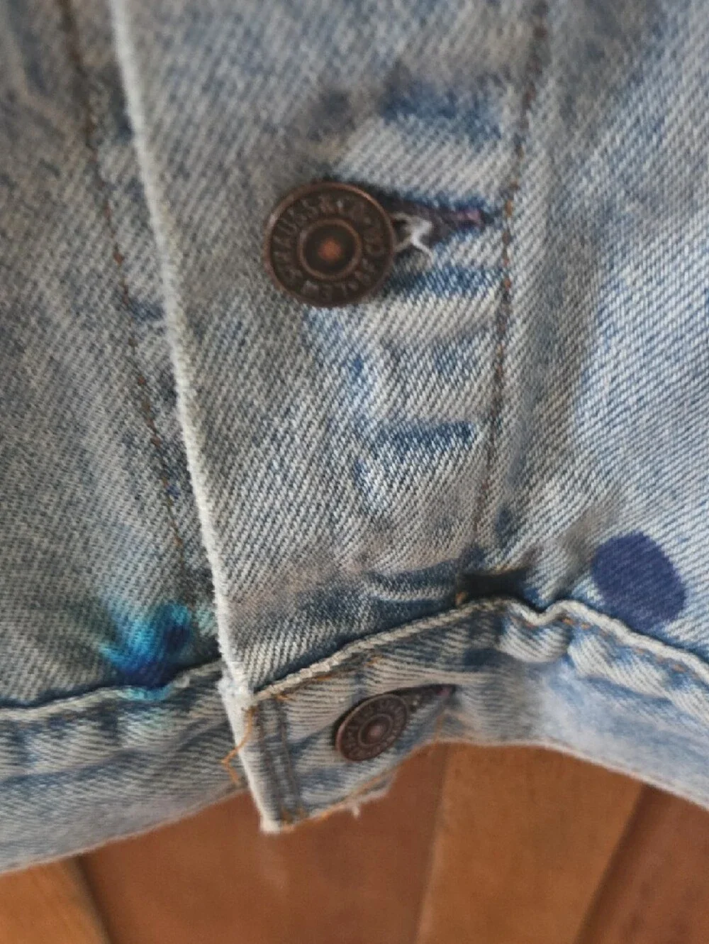 Vintage Light Blue Denim Jacket - Men XL - Picture 3 of 4
